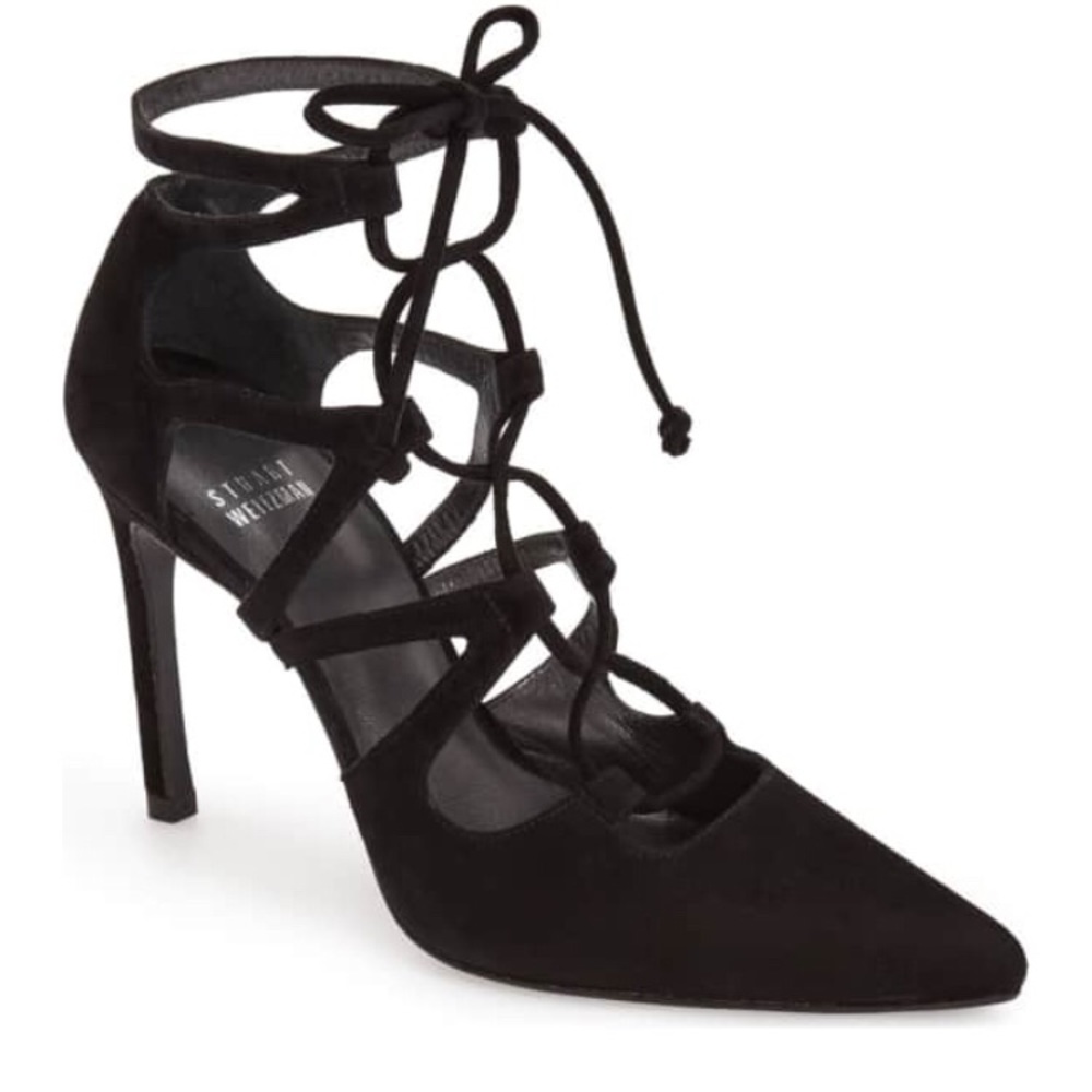 Stuart Weitzman Excite suede lace up pumps